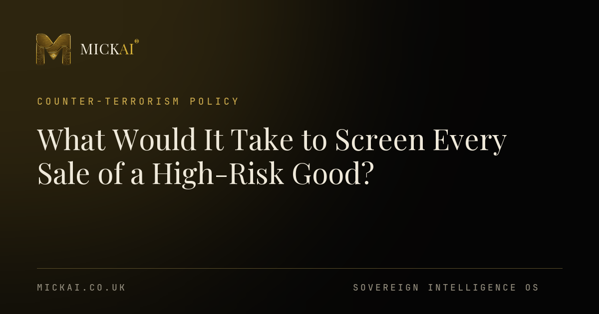 What Would It Take to Screen Every Sale of a High-Risk Good?