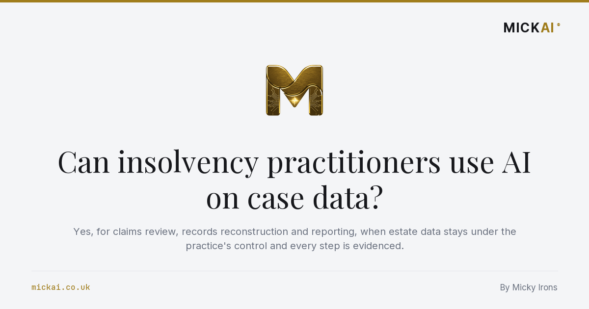 Can insolvency practitioners use AI on case data?