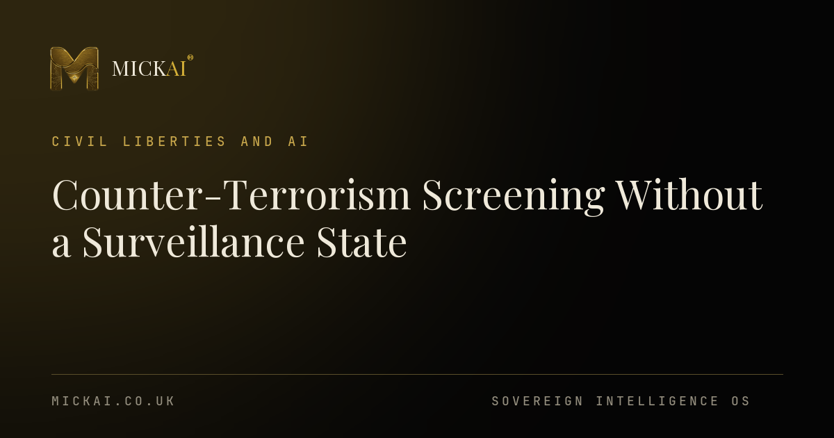 Counter-Terrorism Screening Without a Surveillance State