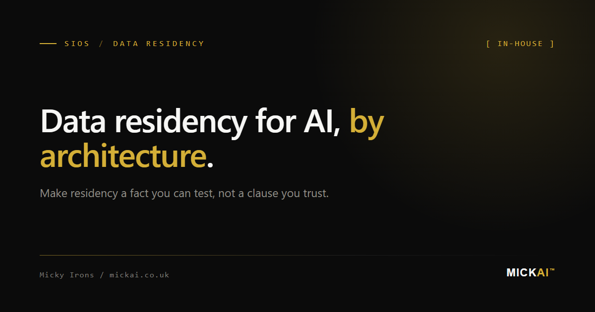 Data Residency for AI: How to Keep Data In House