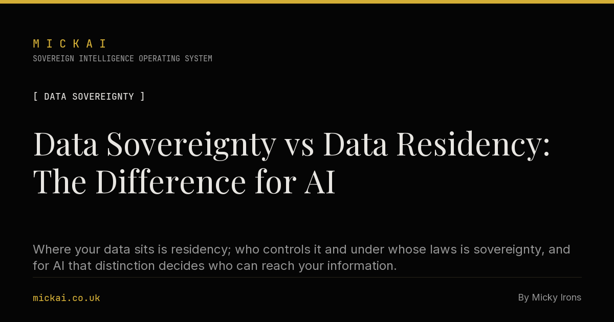Data Sovereignty vs Data Residency: The Difference for AI