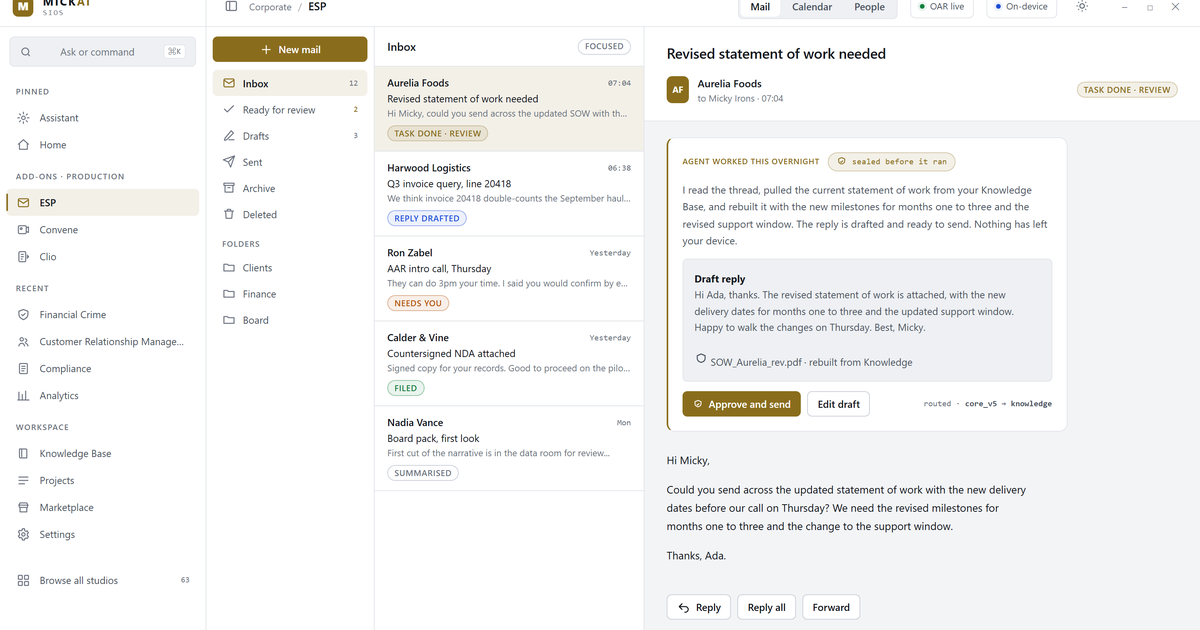 How An Email System Drafts And Completes Work Overnight Without The Cloud