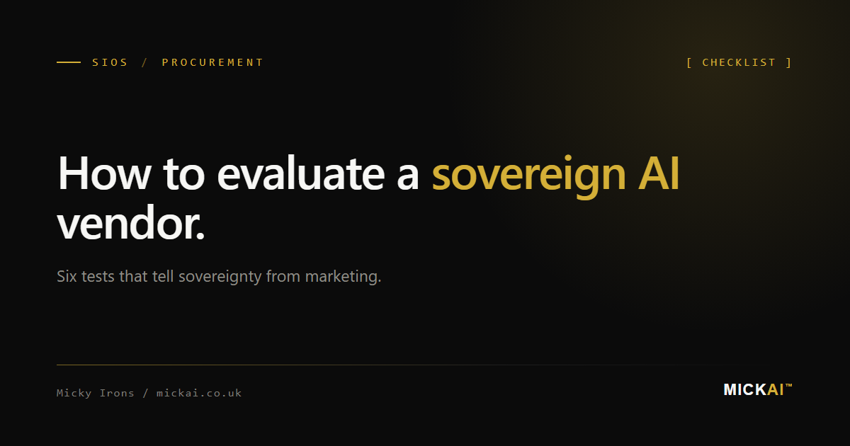 How to Evaluate a Sovereign AI Vendor