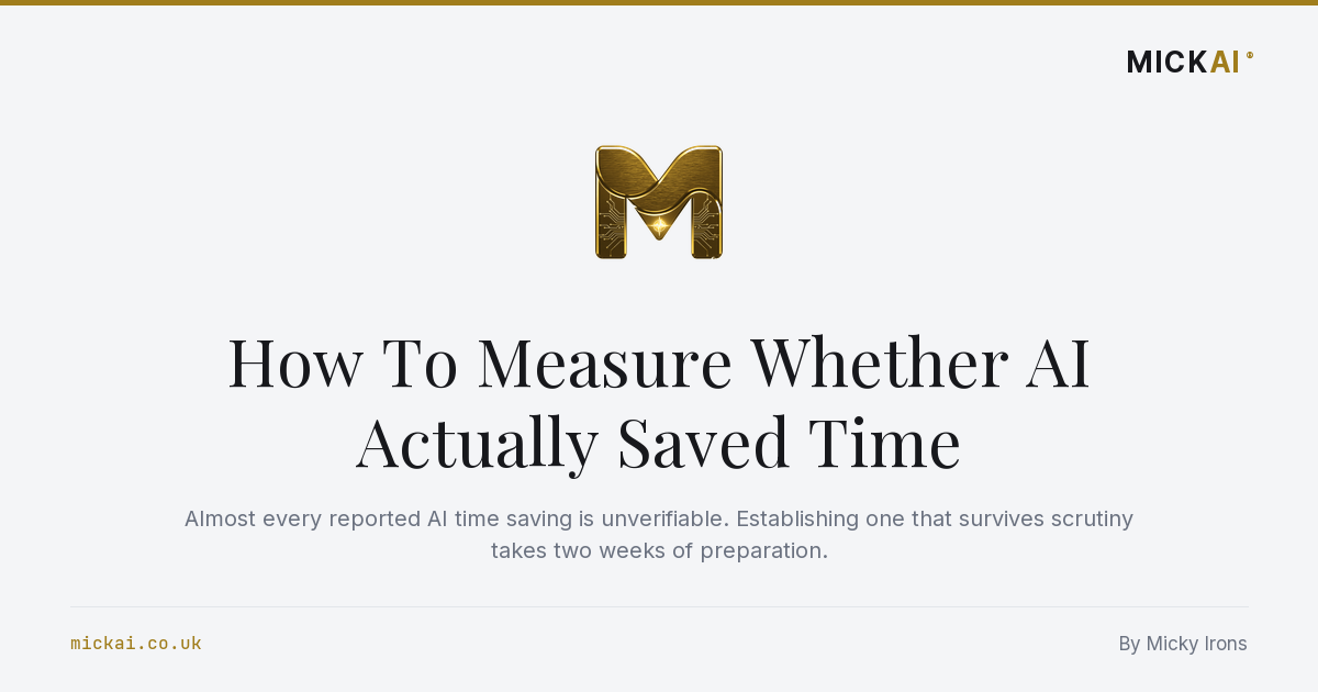 How To Measure Whether AI Actually Saved Time