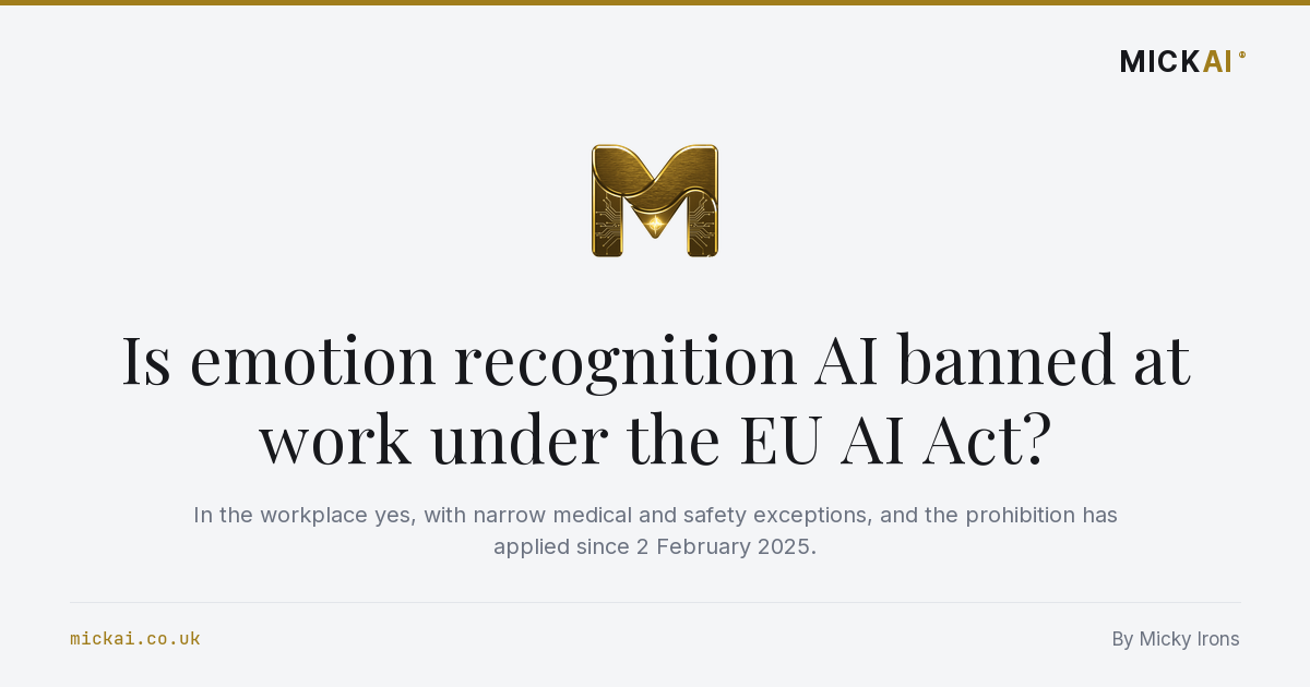 Is emotion recognition AI banned at work under the EU AI Act?