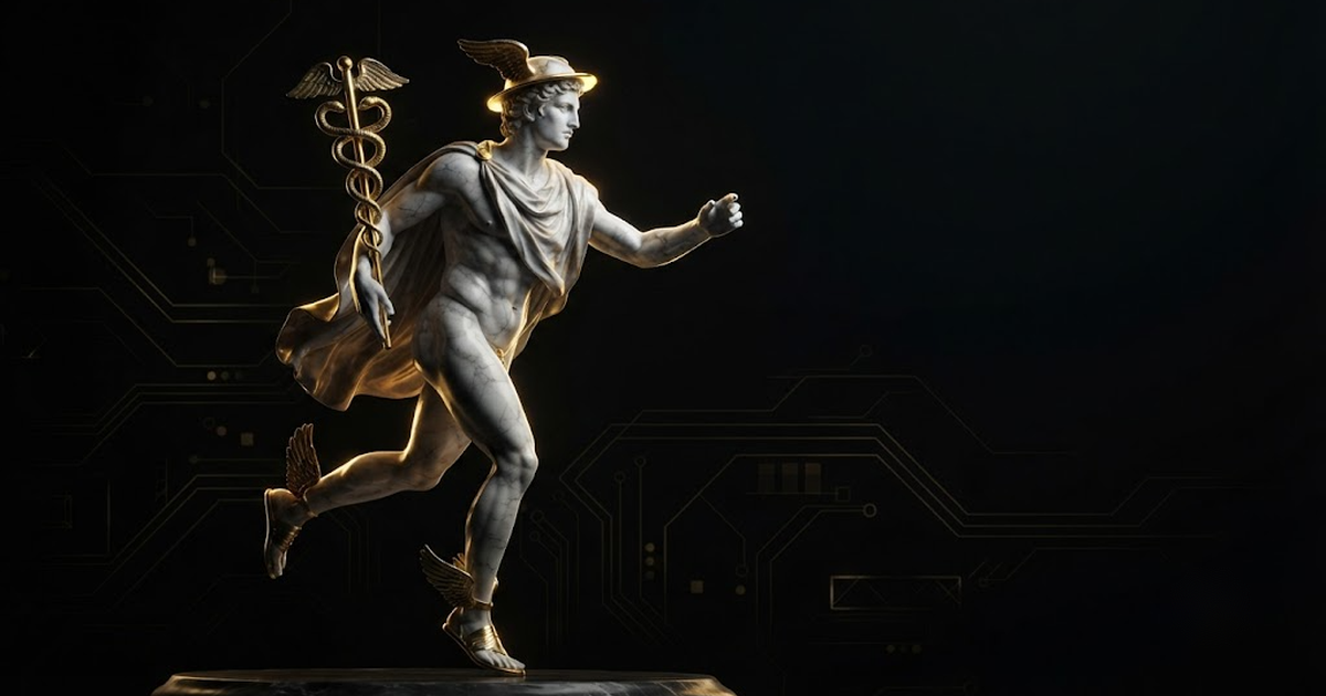 Hermes, evoking the quiet dependency of sensitive data leaving the building for foreign cloud models