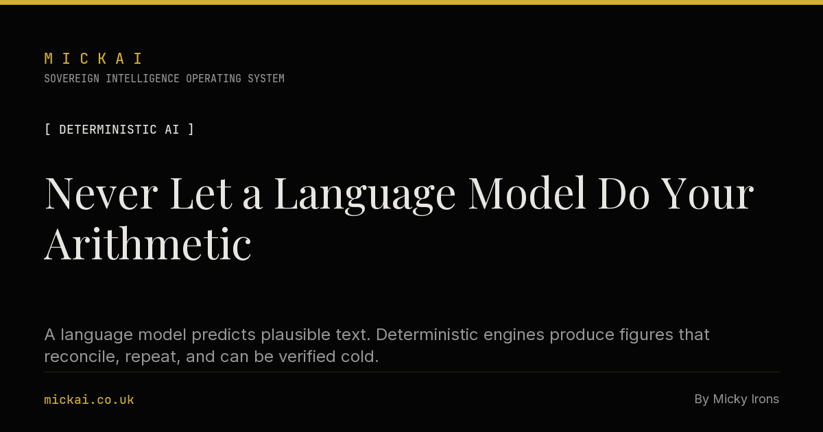 Never Let a Language Model Do Your Arithmetic