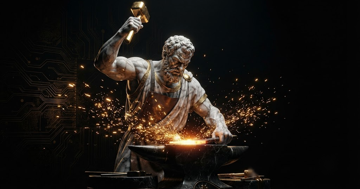 Hephaestus, evoking a system built to run on the customer's own hardware behind their own walls