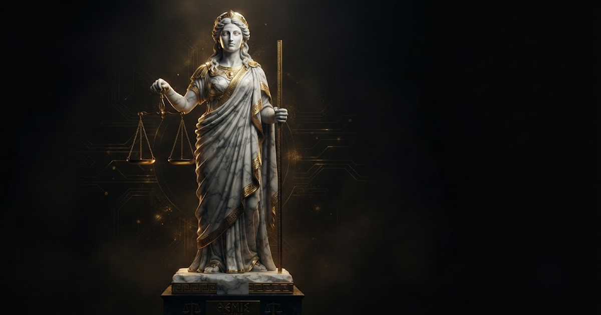 Themis, evoking deterministic governance where every rule is set in advance and inspectable