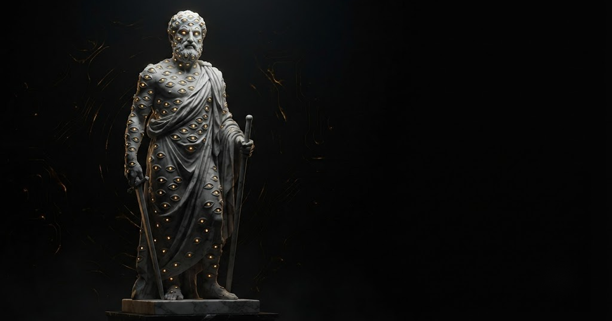 Argus Panoptes, evoking a signed record of every action that cannot be edited after the fact