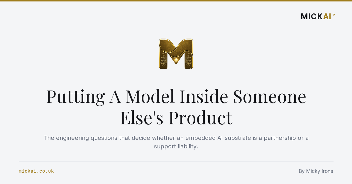 Putting A Model Inside Someone Else's Product