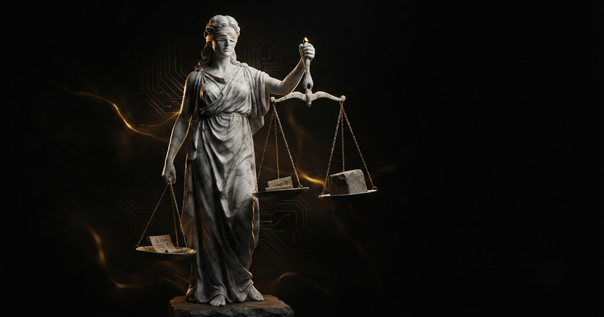 Themis, evoking a contractual promise that bends under pressure where a boundary does not