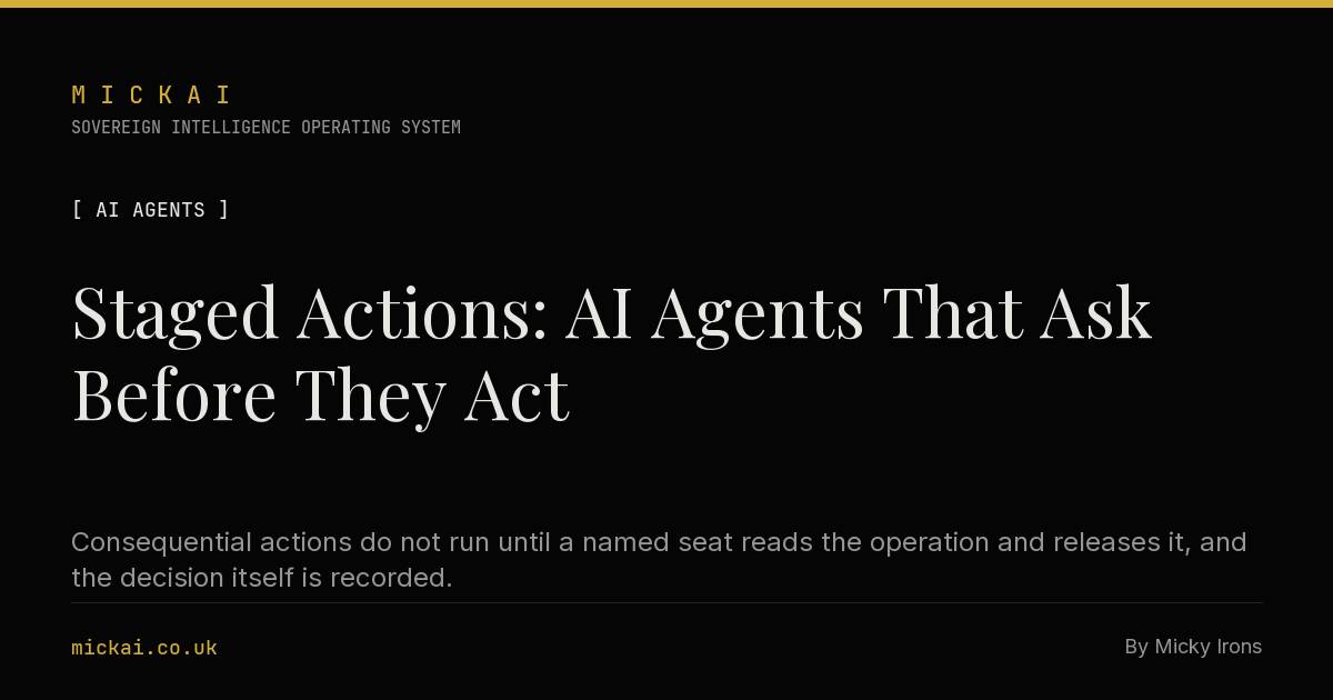 Staged Actions: AI Agents That Ask Before They Act