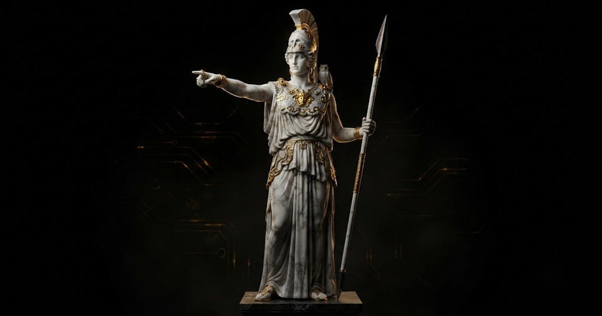 Athena, evoking the strategy and command tier that governs the six coordinated tiers
