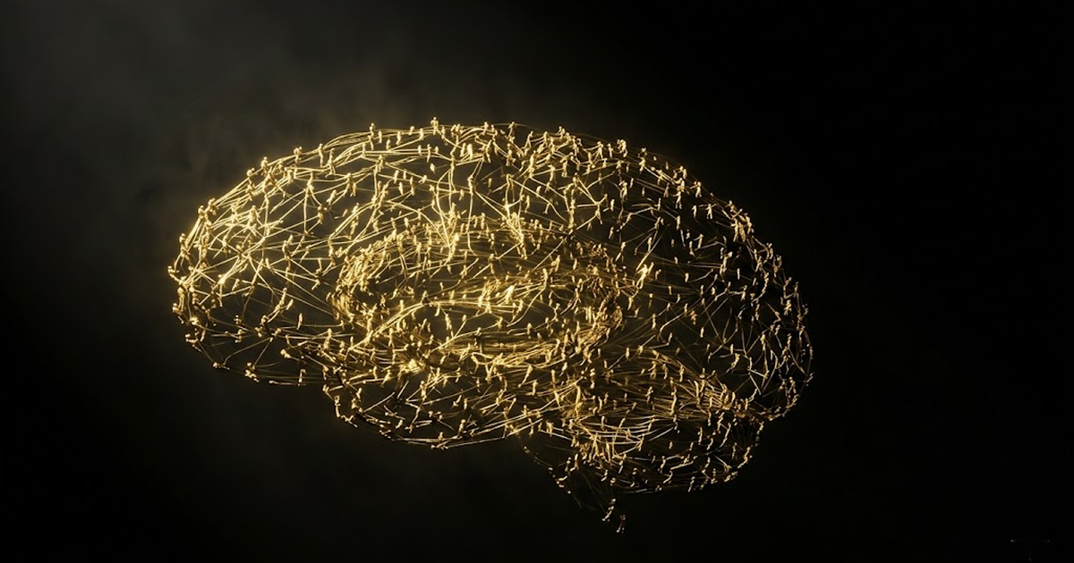 Inside the void forge, an endless chain of glowing gold blocks trails away from the anvil into the dark, each link forged by no visible hand, lightning frozen overhead