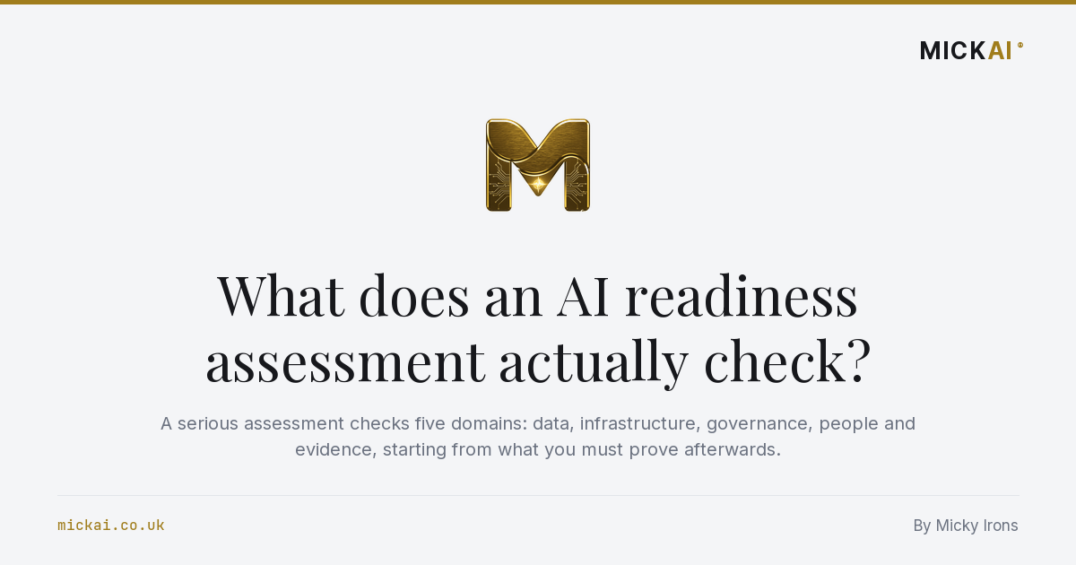 What does an AI readiness assessment actually check?