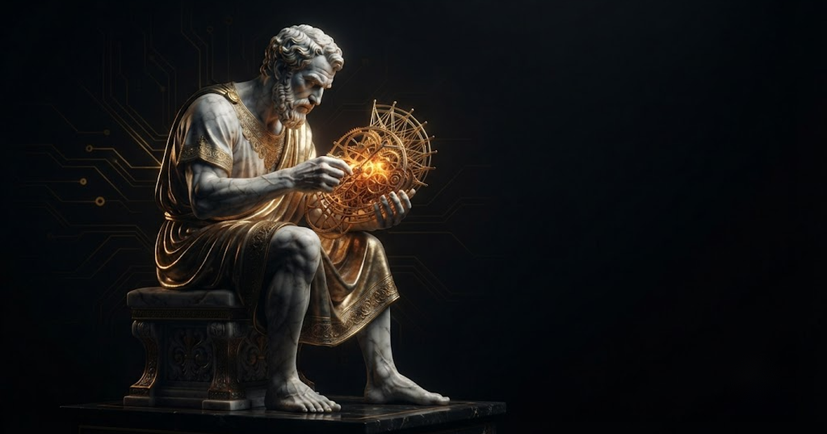 Daedalus the master architect, evoking a sovereign system of fifty specialist brains and a signed audit record built to be defended