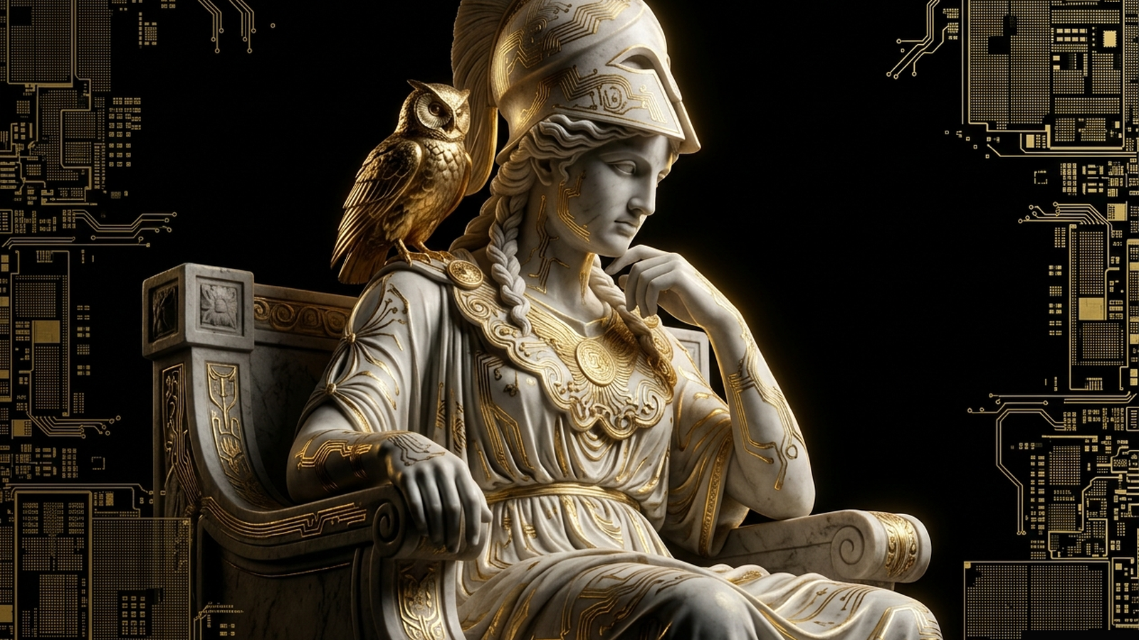 Athena, the governance brain, weighing whether a thing should be done