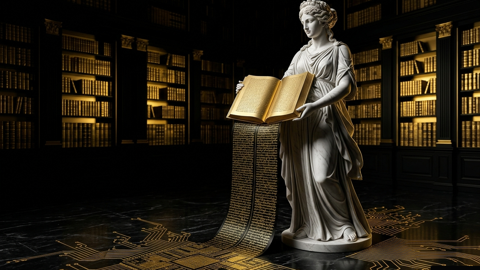 Document studio, long-form writing over the vault, as a Greek library