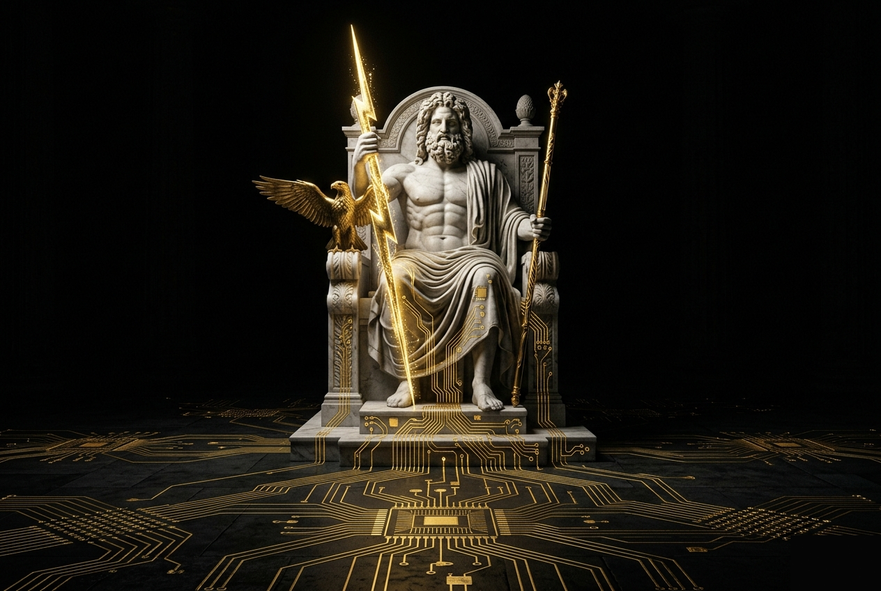 Zeus, sovereign of the Olympian cooperative running on Poseidon, the silicon substrate